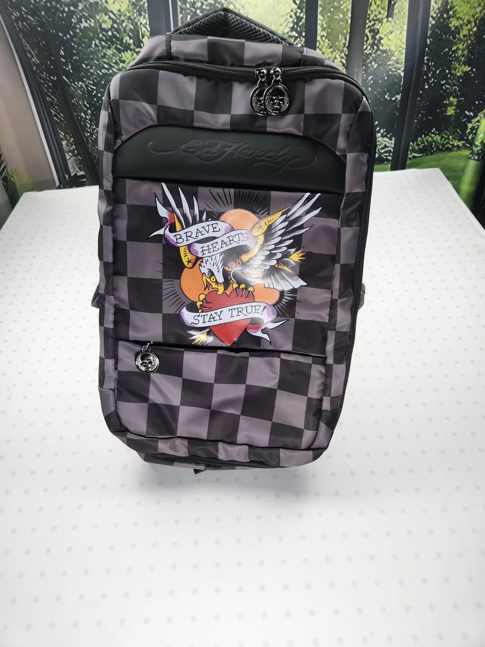 Ed Hardy Multi-Functional 2-in-1 Travel Backpack / Suitcase NWT